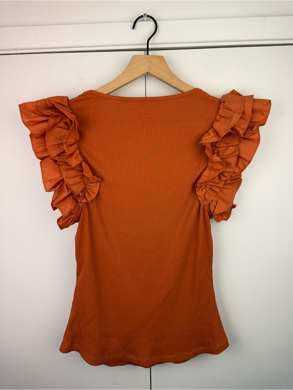 Ulla Johnson Koa Auburn Ruffle Sleeve Top M - Picture 2 of 5